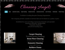 Tablet Screenshot of cleaningangelsyorkshire.co.uk